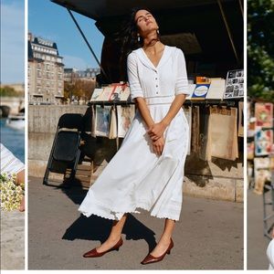 Simply Retro Fiona white vintage style midi dress